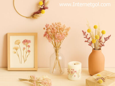 ایده دکوری گل خشک