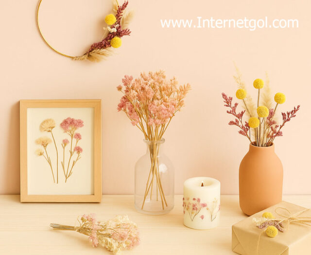 ایده دکوری گل خشک
