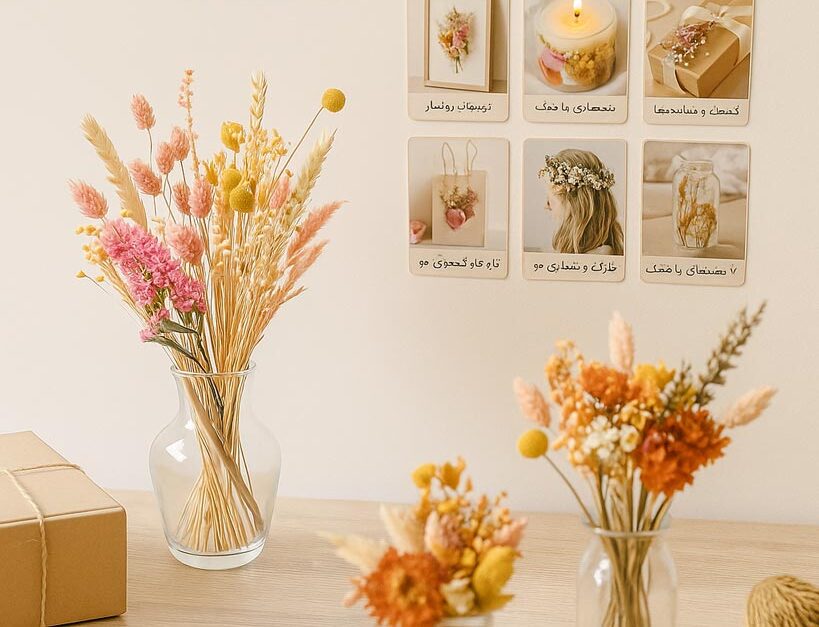 ایده های گل خشک
