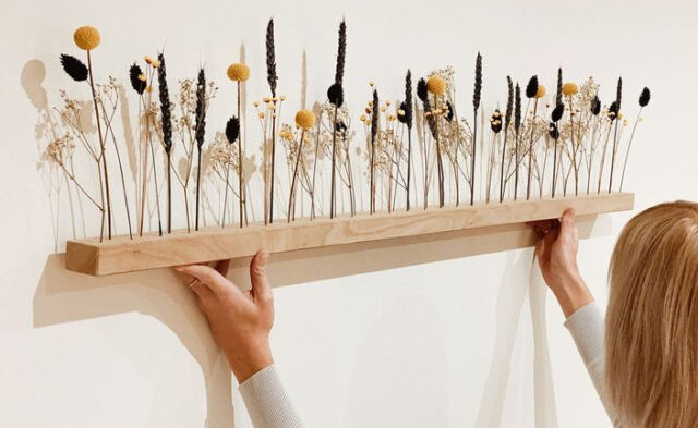 دیزاین خانه با گل خشک